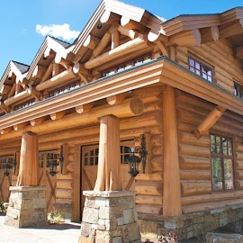 Latewood Finished Log Home - Wyoming
