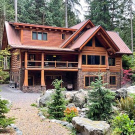 Glacier Log Home - Washington
