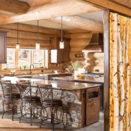 New Mexico Handcrafted Log Home