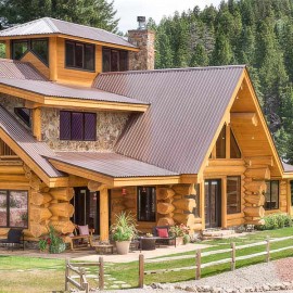 New Mexico Handcrafted Log Home