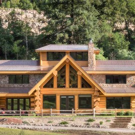 New Mexico Handcrafted Log Home