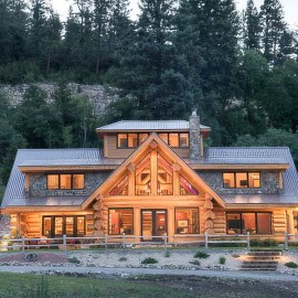 New Mexico Handcrafted Log Home