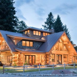 New Mexico Handcrafted Log Home
