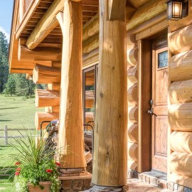 New Mexico Handcrafted Log Home