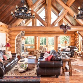 New Mexico Handcrafted Log Home