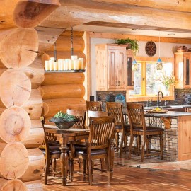 New Mexico Handcrafted Log Home
