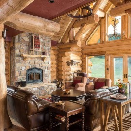 New Mexico Handcrafted Log Home