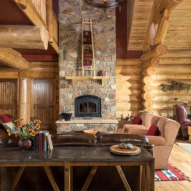 New Mexico Handcrafted Log Home
