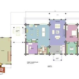 Cascade Handcrafted Log Homes - 3198 Jackson - 1st Floor Plan