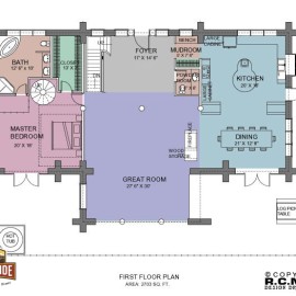 Cascade Handcrafted Log Homes - 3817 Barry - 1st Floor Plan