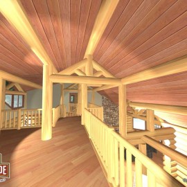 Cascade Handcrafted Log Homes - 4235 Stillwater - Interior 2nd Floor View