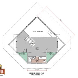 Cascade Handcrafted Log Homes - Second Spring - 2nd Floor Plan