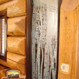 Flying Horse Ranch and Fishing Lodge - Custom Etched Glass