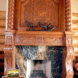 Flying Horse Ranch and Fishing Lodge - Ornate Fireplace