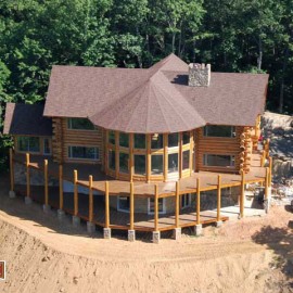 Spyglass Log Home - Under Construction and Landscaping