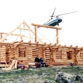 Yokanga Fly Fishing Lodge - Flying Over To Pick Up Logs
