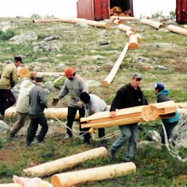 Yokanga Fly Fishing Lodge - Offloading All By Hand