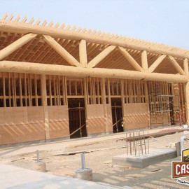 Squiala First Nation Longhouse - One Side Nearing Completion