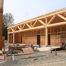 Squiala First Nation Longhouse - Prior to Center Truss