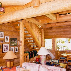 Custom Stairs to Loft - The Lake House