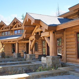 Latewood Finished Log Home - Wyoming