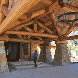 Latewood Finished Log Home - Wyoming
