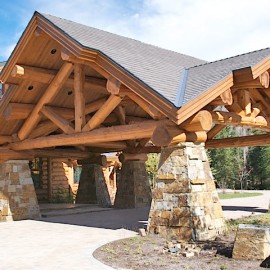 Latewood Finished Log Home - Wyoming