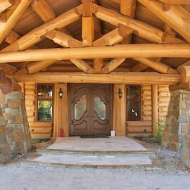 Latewood Finished Log Home - Wyoming