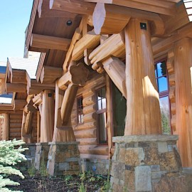 Latewood Finished Log Home - Wyoming
