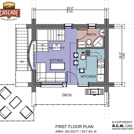 Cascade Handcrafted Log Homes - 470 Bachelor - 1st Floor Plan
