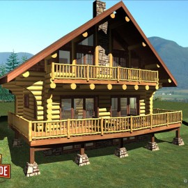 Cascade Handcrafted Log Homes - 980 Log Chalet