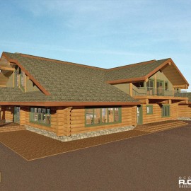 Cascade Handcrafted Log Homes - 8848 Ensenada Lodge