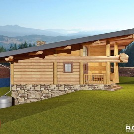 Cascade Handcrafted Log Homes - 1039 Rain Catcher