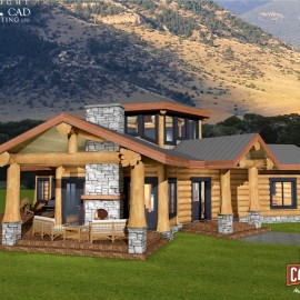 Cascade Handcrafted Log Homes - 1530 Snowflake Tower
