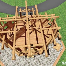 Cascade Handcrafted Log Homes - Hemlock - 2nd Floor Plan