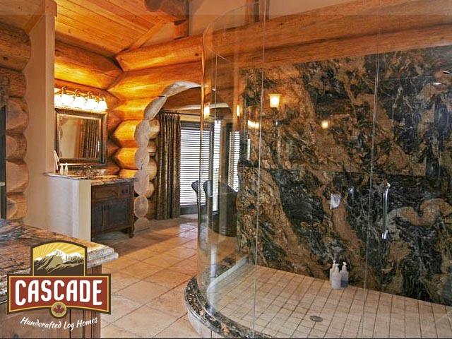 Cascade Log omes Shower Room