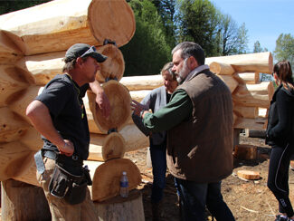Australian visitors - Cascade Handcrafted Log Yard