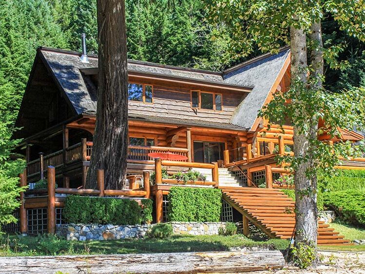 handcrafted log home