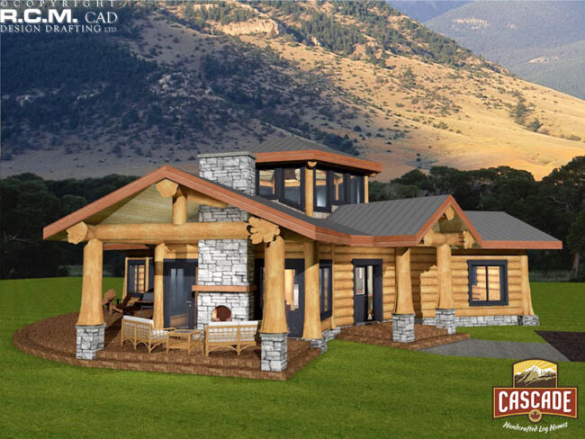 Cascade Handcrafted Log Homes - 1530 Snowflake Tower