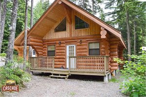 handcrafted western red cedar log cabin