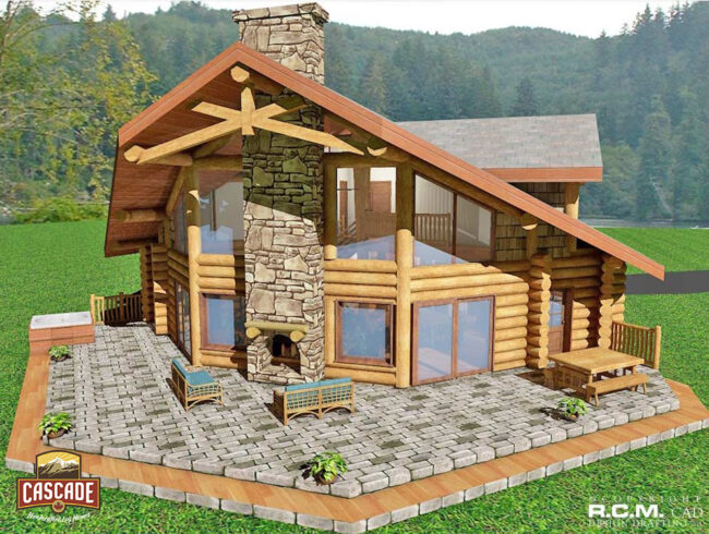 Cascade Handcrafted Log Homes - Hemlock - 2nd Floor Plan