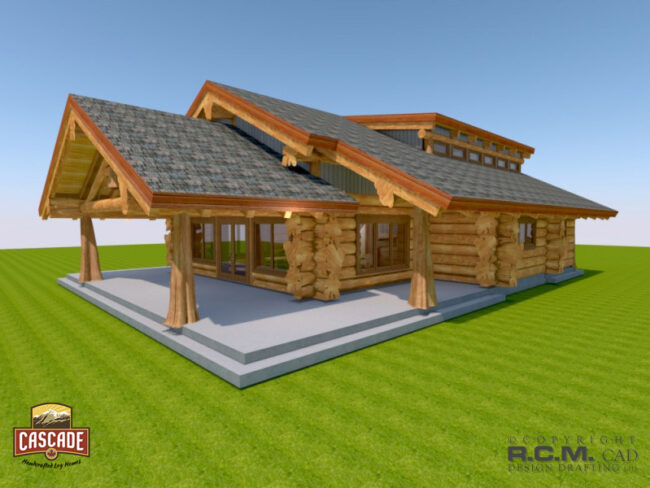 Cascade Log Homes - 2390 The Powell
