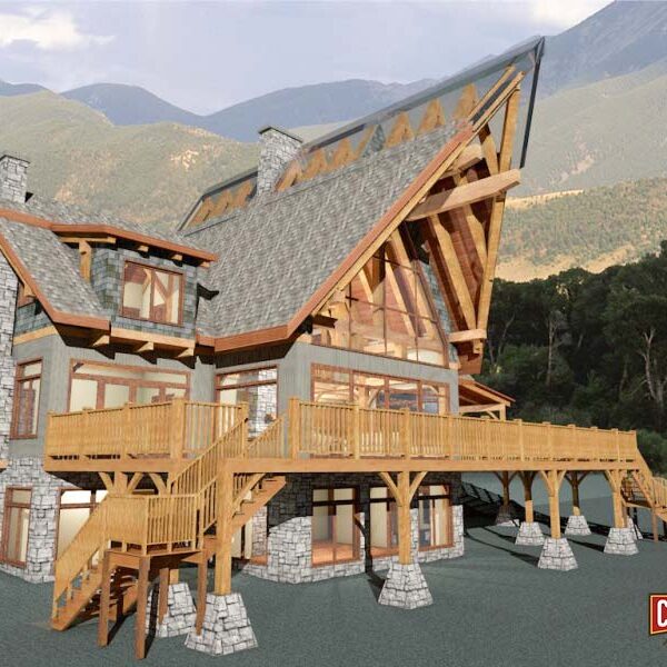 Cascade Handcrafted Log Homes - 2278 Harrison Timber Frame