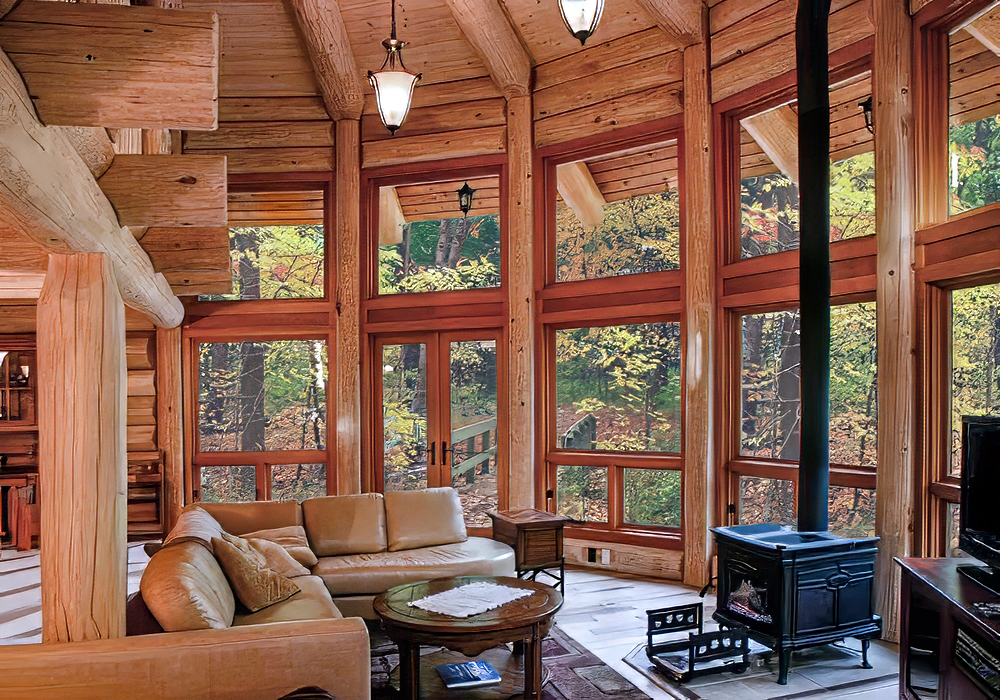 Designing for Big Views and Tall Walls in Log and Timber Homes Designing for Big Views and Tall Walls in Log and Timber Homes