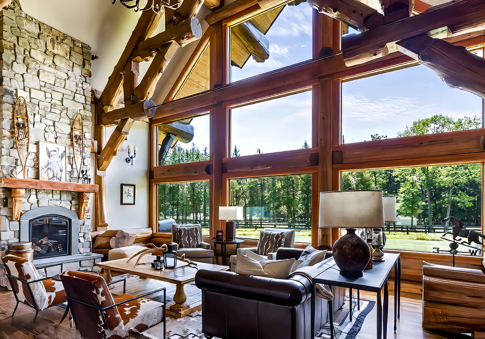 Designing for Big Views and Tall Walls in Log and Timber Homes Designing for Big Views and Tall Walls in Log and Timber Homes