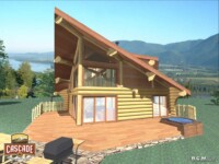 Cascade Handcrafted Log Homes - 1150 Spring - Exterior Alternate Side View