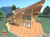 Cascade Handcrafted Log Homes - 1150 Spring - Exterior Side View