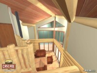 Cascade Handcrafted Log Homes - 1150 Spring - Interior View Stairs