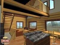 Cascade Handcrafted Log Homes - 1310 Oroville - Interior View Kitchen