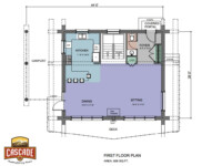 Cascade Handcrafted Log Homes - 1485 Hamlet - 1st Floor Plan